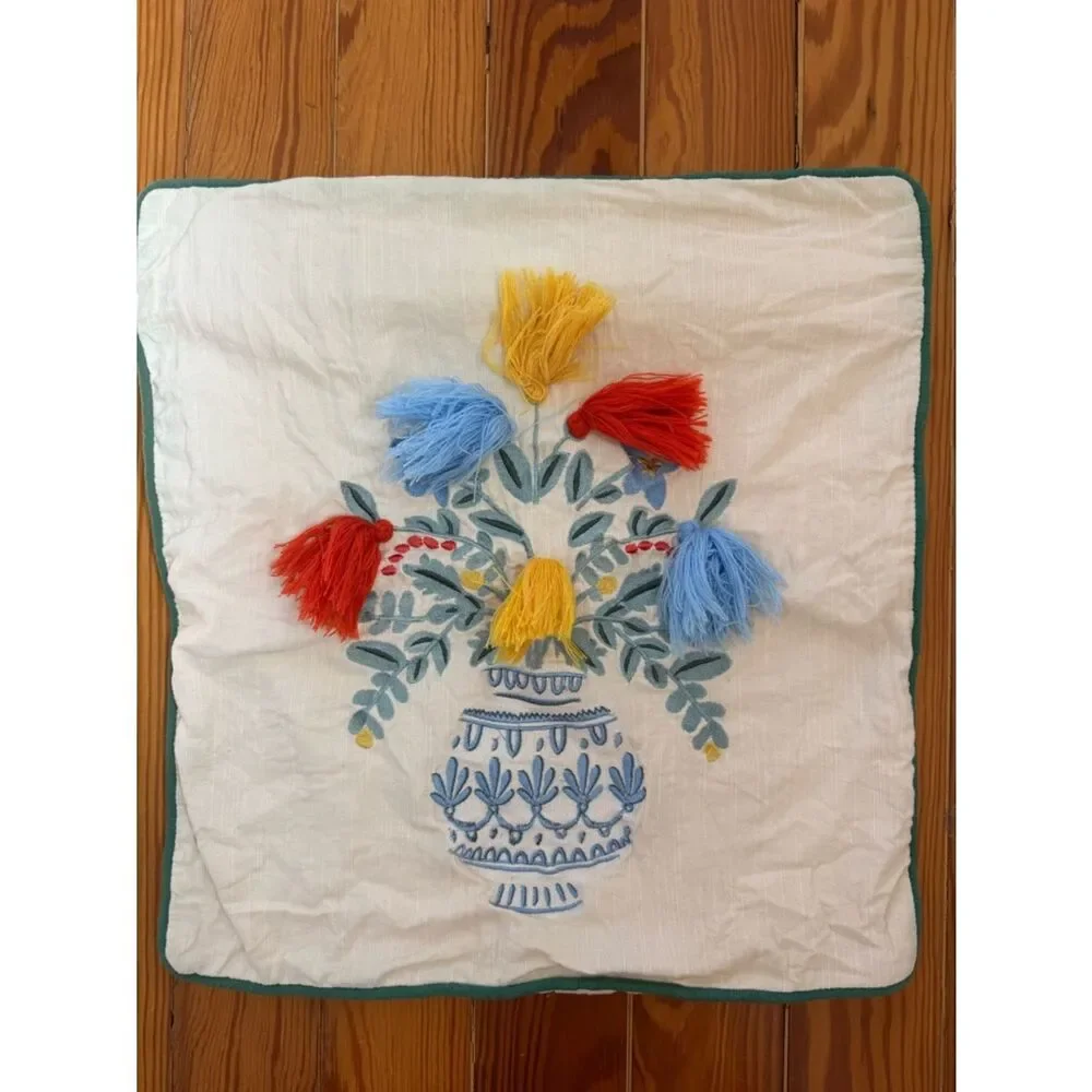 Rifle Paper Co Vase Study No. 5 Embroidered Pillow Sham